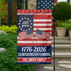 Custom Family Name Semiquincentennial 250th Anniversary Patriotic Garden Flag LM32 895865