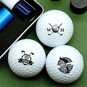 Personalized Name Golf Ball Stamp Box Gift For Golf Lover CH07 910072