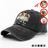 Custom Photo And Name Dog Washed Denim Baseball Cap For Dog Pet Lover HA75 897528