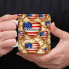 Custom Name American Flag Heart 3D Effect Coffee Mug, Personalized Patriotic Gift TH10 169347