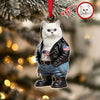 Custom Photo Cool Cat Career Uniforms Acrylic Ornament For Cat Lovers HA75 897152