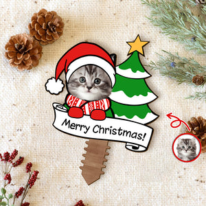 Custom Photo Cat's 1st Christmas Tree Topper Gift For Cat Lovers CH07 899204