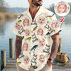 Custom Photo Fishing Dad Aloha Hawaii Shirt, Personalized Reel Cool Papa Vacation Shirt LM32 669247