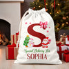 Custom Name Initial Letter Christmas Sacks, Christmas Holiday Gift Bag TH10 171435