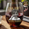 Custom Photo Look Who's Getting Married Wine Glass - Personalized Bachelorette Gift HO82 903200