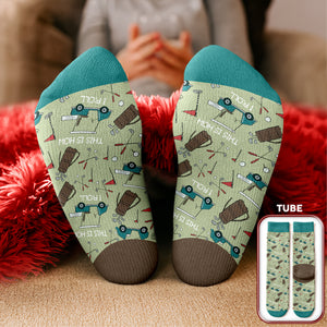 Personalized Golf Cart Crew Socks Funny Golfing Gift HO82 900800