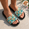 Custom Dog Photo Tropical Floral Summer Vibe Slide Sandals LM32 669119