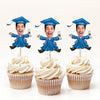 Topper personalizados para cupcakes con caras divertidas – Promoción 2025 – Decoración de graduación HA75 892156
