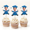 Topper personalizados para cupcakes con caras divertidas – Promoción 2025 – Decoración de graduación HA75 892156