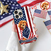 Custom Photo My Dog, Cat Loves America 1776-2026 Patriotic Phone Case HO82 901206