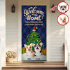 Custom Photo Welcome To My Home Door Cover Christmas Gift For Dog Lover CH07 899406