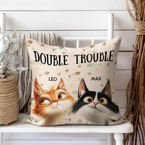 We're The Trouble Cat Pillow Personalized Gift HO82 893516
