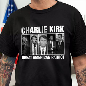 Charlie Kirk Great American Patriot Dark Shirt HA75 64472
