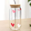 Custom Name Heart Glass Can With Lid Gift For Family TH10 896905