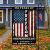 Custom Family Name 250 Years of Freedom 1776-2026 Independence Day Patriotic Garden Flag HO82 900940
