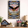 Custom Name 250th Anniversary God Bless America Eagle 1776–2026 Patriotic Metal Sign HA75 920840