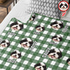 Custom Photo Name Dog Cat Christmas Pattern Quilt Blanket For Pet Lovers LM32 897151