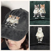 Custom Photo And Name Cat Washed Denim Baseball Cap For Cat Pet Lover HA75 897526