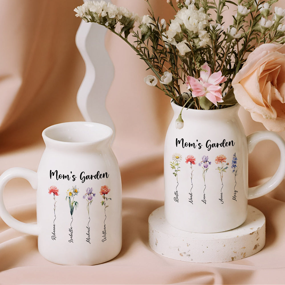 Mom's Garden Personalized Birthflowers Vase, Mothers Day Gift CH07 910884