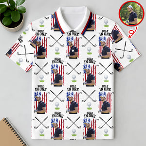 Custom Photo Hole In One With American Flag Gift For Golfer CH07 899922
