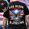 250 Years of Blessing Shirt, Patriotic God Bless America Eagle Back & Front Dark Shirt HO82 901054