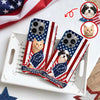 Custom Photo My Dog, Cat Loves America 1776-2026 Patriotic Phone Case HO82 901206