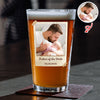 Custom Photo Father Of The Bride Beer Glass, Personalized Wedding Gift For Dad LM32 899983