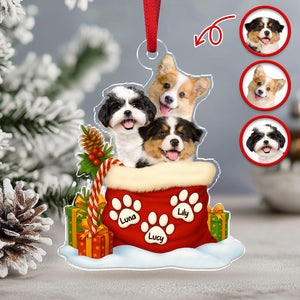 Custom Pet Photo Acrylic Ornament Christmas Gifts For Dog And Cat Lovers CH07 899434