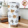 Custom Face Best Dog Cat Dad, Mom Ever Fat Tumbler Gift For Pet Lovers CH07 911528