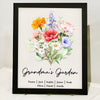 Personalized Mom's Garden Family Birth Flower Picture Frame Gift For Mom, Grandma, Family HA75 920694