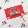 Personalized Christmas Design Money Holder Card - Custom Holiday Cash Gift Card LM32 669709