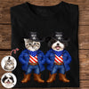 Custom Dog Cat Photo Patriotic Cowboy Dark Shirt, Personalized Pet USA Flag Outfit Gift for Pet Lovers HA75 920970