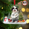 Custom Photo Dog Christmas Acrylic Ornament For Christmas HA75 897604