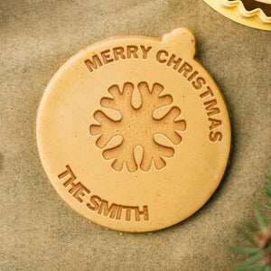Personalized Custom Name And Christmas Icon Happy Holidays Cookie Stamp TH10 896835