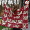 Custom Photo Name Dog Cat Christmas Pattern Quilt Blanket For Pet Lovers LM32 897151