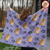 Custom Photo With Dog Cat Paw Quilt Blanket For Dog Cat Lovers LM32 897301