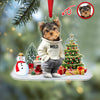 Custom Photo Dog Christmas Acrylic Ornament For Christmas HA75 897604