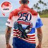 Custom Name 250th United States Of America 1776-2026 Anniversary Patriotic Hawaii Shirt CH07 911296