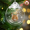 Custom Cat Face Life Would Be Boring Without Me Metal Top Glass Ornament HO82 894696