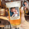 Custom Photo Father Of The Bride Beer Glass, Personalized Wedding Gift For Dad LM32 899983
