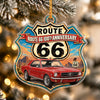 Custom Car Photo 100th Anniversary Of Route 66 Acrylic Ornament, Christmas Tree Decoration Gift CH07 180966