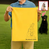 Custom Portrait Family Photo Line, Personalized Golf Towel, Custom Cotton Golf Towel LM32 897551