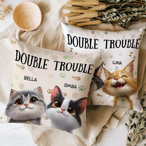 We're The Trouble Cat Pillow Personalized Gift HO82 893516