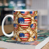 Custom Name American Flag Heart 3D Effect Coffee Mug, Personalized Patriotic Gift TH10 169347