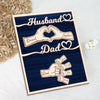 Custom Names Fist Bump Husband, Dad 2-Layered Wooden Plaque With Stand Gift For Dad, Husband HA75 921036