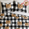 Custom Photo Name Dog Cat Christmas Pattern Quilt Bedding Set LM32 897235