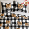 Custom Photo Name Dog Cat Christmas Pattern Quilt Bedding Set LM32 897235