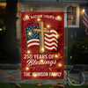 Custom Family Name Blessings America One Nation Under God LED Garden Flag LM32 895779