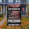 Custom Family Name We The People 250 Years USA Garden Flag HA75 920574