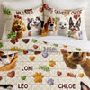 Custom Cute 3D Dog Paw Brick Pattern- 3D Inflated Effect Quilt Bedding Set LM32 897145